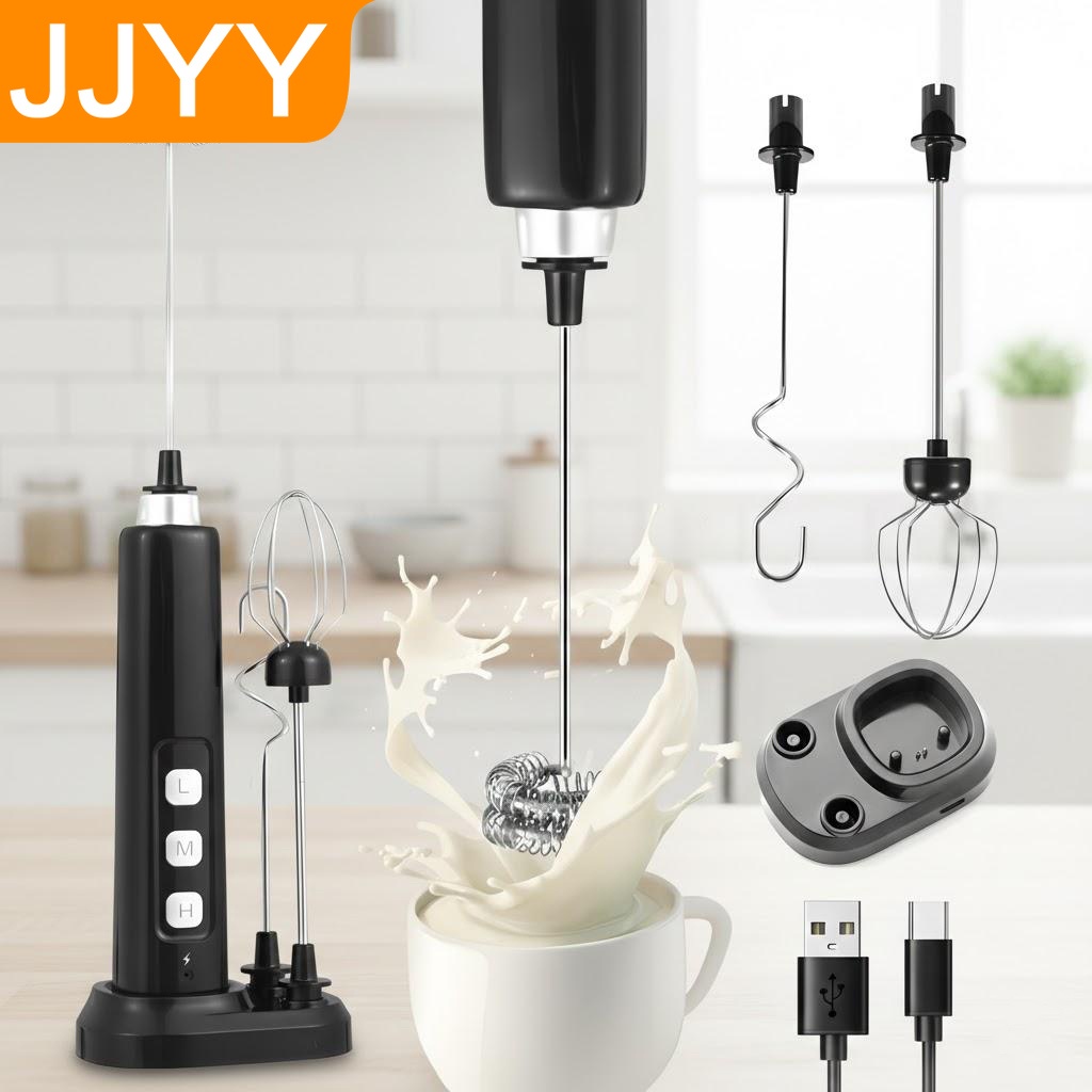 Yogurt Maker Electric - Mousseur à lait portatif rechargeable par