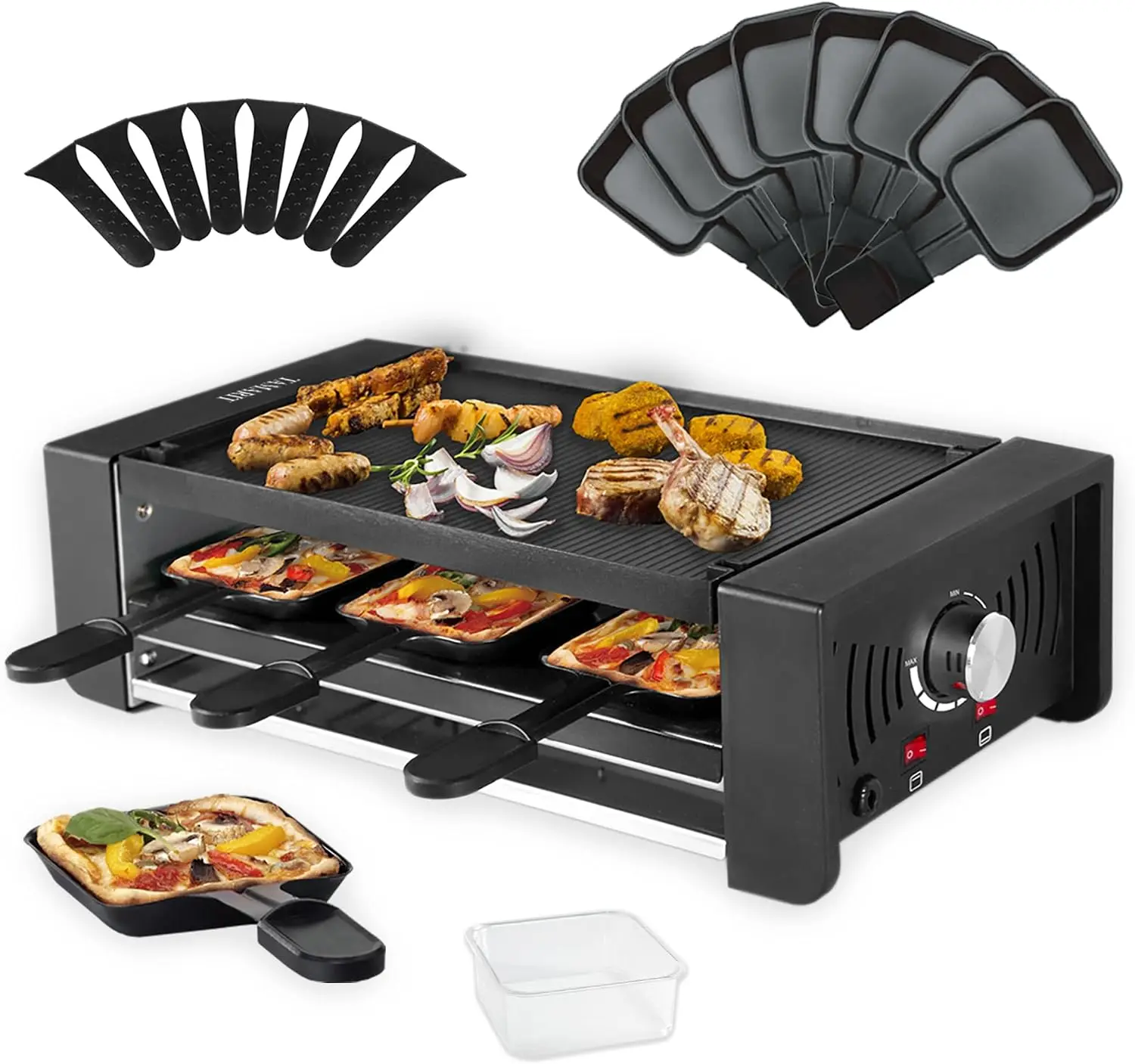 Raclette Grill Table - Grill à raclette portable pour intérieur,